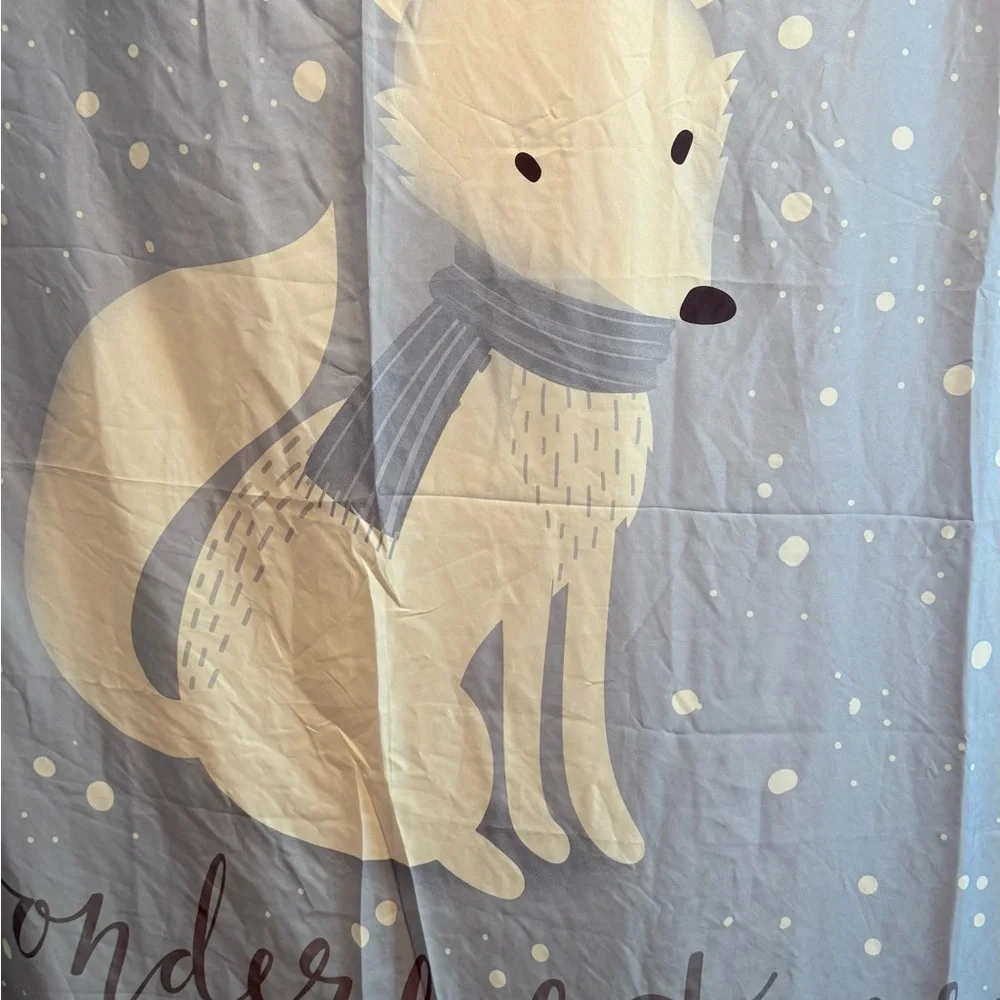 Two Holiday Shower Curtains